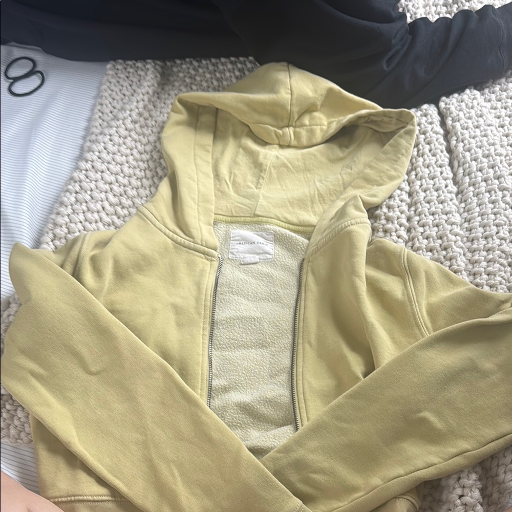 American Eagle Outfitters Yellow Hoodie Jacket